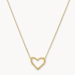 Kendra Scott Sophee Heart Pendant Necklace in gold.